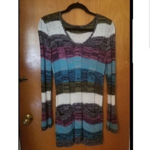 Sweater Dress Multicolored Stripes